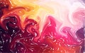 Marbling. Red Marble texture. Paint splash. Colorful fluid. Abstract liquid colored background. Royalty Free Stock Photo