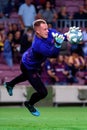 Marc-Andre Ter Stegen plays at the La Liga match between FC Barcelona and Sevilla FC Royalty Free Stock Photo