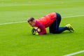 Marc Andre Ter Stegen plays at the La Liga match between Valencia CF and FC Barcelona Royalty Free Stock Photo