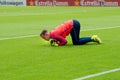 Marc Andre Ter Stegen plays at the La Liga match between Valencia CF and FC Barcelona Royalty Free Stock Photo