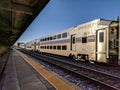 MARC commuter train at Rockville Maryland station