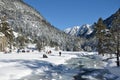 Marcadau valley in winter Royalty Free Stock Photo