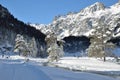 Marcadau valley in winter Royalty Free Stock Photo