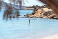 Marcello beach - Cyclades island - Aegean sea - Paroikia (Parikia) Paros - Greece Royalty Free Stock Photo