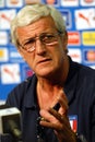 Marcello Lippi, Coach of the Italian National Team, during the press conference before the match Royalty Free Stock Photo