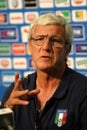 Marcello Lippi, Coach of the Italian National Team, during the press conference before the match Royalty Free Stock Photo