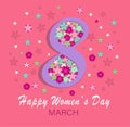 Greeting card for holiday 8 March international women`s day