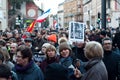 March against Charlie Hebdo magazine terrorism attack, on January 7th, 2015 in Paris Royalty Free Stock Photo