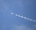 13 March 2019, American Airlines Plane flying over, Braga.