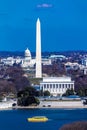 MARCH 26, 2018 - ARLINGTON, VA - WASH D.C. - Aerial view of Washington D.C. from Top of Town. Arlington, night Royalty Free Stock Photo