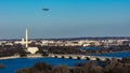 MARCH 26, 2018 - ARLINGTON, VA - WASH D.C. - Aerial view of Washington D.C. from Top of Town. Cityscape, states Royalty Free Stock Photo