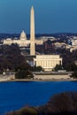 MARCH 26, 2018 - ARLINGTON, VA - WASH D.C. - Aerial view of Washington D.C. from Top of Town. Skyline, cityscape Royalty Free Stock Photo