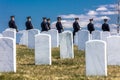 MARCH 26, 2018 - ARLINGTON, WASHINGTON D.C. - Honor Guard anticipates Burial at Arlington National. Photo, funeral Royalty Free Stock Photo