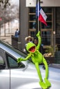 MARCH 3, 2018 - AUSTIN TEXAS - Kermit the Frog celebrate Texas Independence Day Parade on Congress. Annual, 1836 Royalty Free Stock Photo