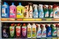 March 31, 2021 Balti Moldova, Supermarket, department of cleanliness and household chemicals. Illustrative editorial