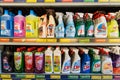 March 31, 2021 Balti Moldova, Supermarket, department of cleanliness and household chemicals. Illustrative editorial