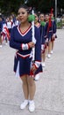 March band girls holding his batons