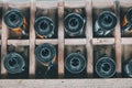 MARCH 18,2020 BANGKOK THAILAND.Some various brand of used film rolls in wood box,