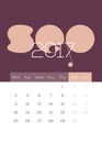 March 2017 - Beautiful, Modern, Fresh, Clean and Cool Calendar Royalty Free Stock Photo