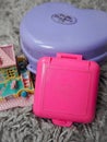 Collection of Polly Pocket`s, miniature dollhouses, that were very popular in the 90`s and now are coveted