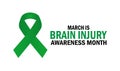 March Is Brain Injury Awareness Month Vector Illustration Royalty Free Stock Photo