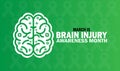 March Is Brain Injury Awareness Month Vector Template Design Illustration Royalty Free Stock Photo