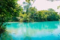 Partial view of the Formoso River, in the municipal resort, in Bonito, in Mato Grosso do Sul