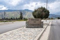 Welcome sign to the city of Cabazon, CA, off of the I-10 freeway near the Coachella valley