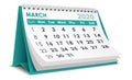 March 2020 Calendar Royalty Free Stock Photo