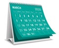 March 2020 calendar Royalty Free Stock Photo
