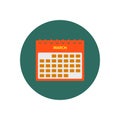 March Calendar Icon. Royalty Free Stock Photo