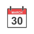 March 30 calendar icon.