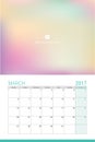 March 2017 calendar