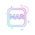 March Calender icon design vector Royalty Free Stock Photo