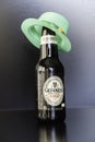 March 23 2019 - Calgary, Alberta Canada - Guinness Stout bottles with green hat