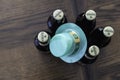 March 23 2019 - Calgary, Alberta Canada - Guinness Stout bottles with green hat