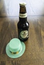 March 23 2019 - Calgary, Alberta Canada - Guinness Stout bottles with green hat