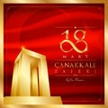 18 March, Canakkale Victory Day Turkey celebration card.