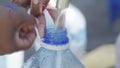 15 March 2018 - Cape Town, South Africa : Capetonians queue for water from a spring during the water crisis.