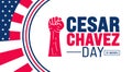 March is Cesar Chavez Day background template. Holiday concept. use to background, banner, placard,