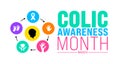 March is Colic Awareness Month background template. Holiday concept. use to background, banner,