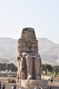 Colossi of Memnon, at the Valley of Kings in Luxor, Egypt. Royalty Free Stock Photo