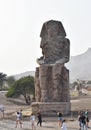 Colossi of Memnon, at the Valley of Kings in Luxor, Egypt. Royalty Free Stock Photo