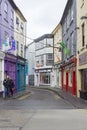 Colourful facades of Georgian Terraced commercial premisesin the Irish town of Kinsale in County Cork