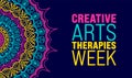 March is Creative Arts Therapies Week background template. Holiday concept. use to background, banner,