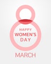 Happy Women`s Day 8 march creative symbol