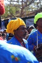 13 March 2022, Dang Darbar, Ahwa, Gujarat-India, Old musician man with yellow turban in tribal festival