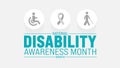 March is Disability Awareness Month background template. Holiday concept. use to background, banner,