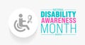 March is Disability Awareness Month background template. Holiday concept. use to background, banner,