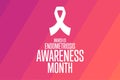 March is Endometriosis Awareness Month. Holiday concept. Template for background, banner, card, poster with text